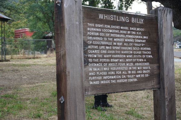[Picture of Whistling Billy sign]